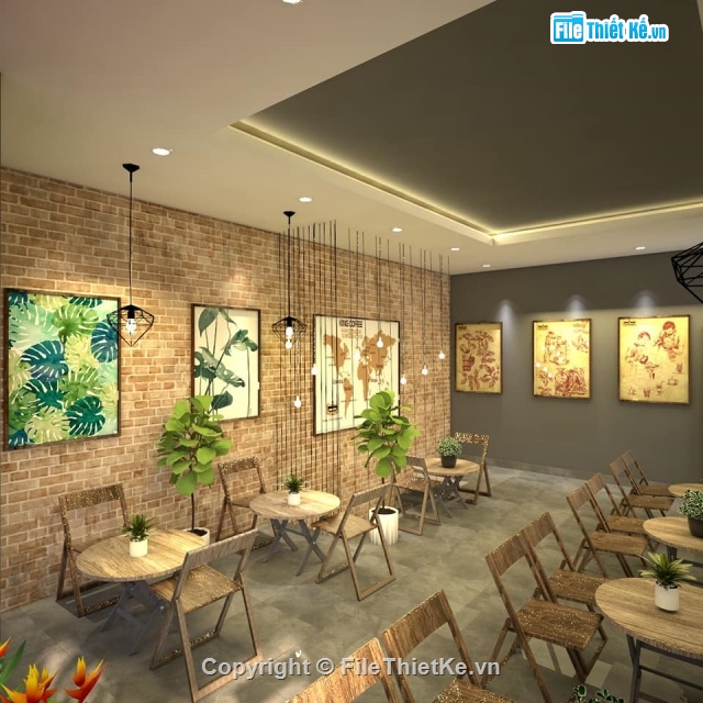 nội thất quán cafe,Model quán cafe,sketchup nội thất,sketchup quán cafe,cafe sketchup,cafe nội thất